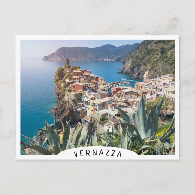 Vernazza town in the Cinque Terre Postcard (Front)