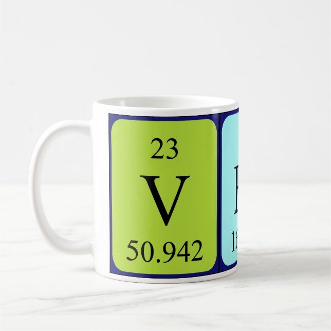 Verne periodic table name mug (Left)