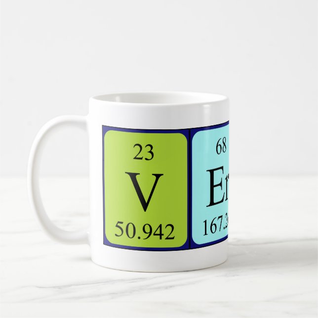 Verner periodic table name mug (Left)