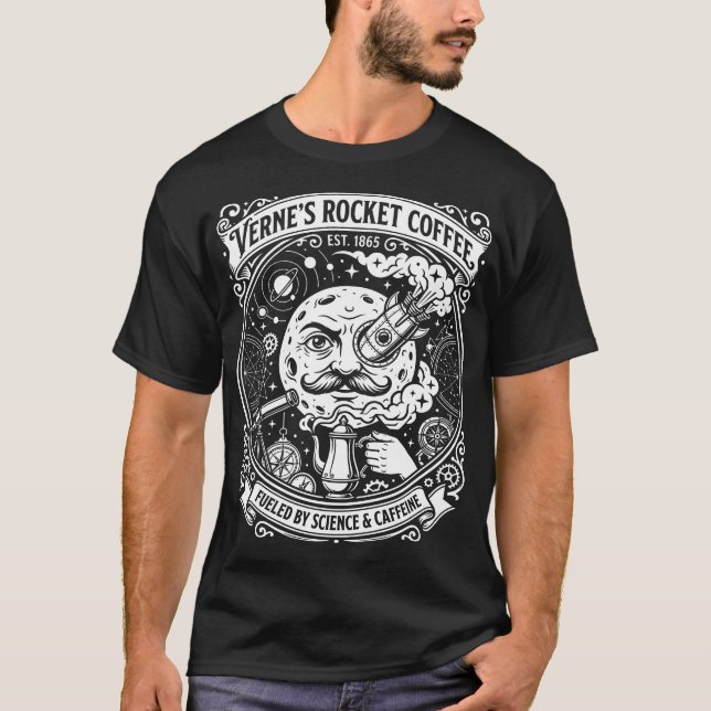 Verne's Rocket Coffee T-Shirt (Front)