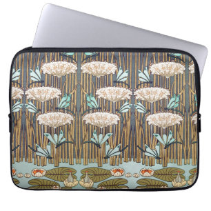 Verneuil Dragonfly Water Lily Art Nouveau: Vintage Laptop Sleeve
