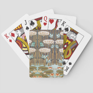 Verneuil Dragonfly Water Lily Art Nouveau: Vintage Playing Cards