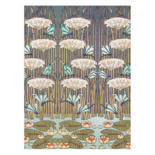 Verneuil Dragonfly Water Lily Art Nouveau: Vintage Tablecloth