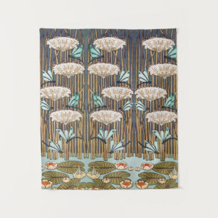 Verneuil Dragonfly Water Lily Art Nouveau: Vintage Tapestry