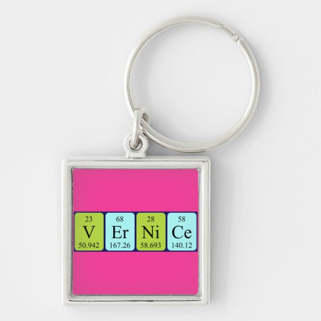 Vernice periodic table name keyring (Front)