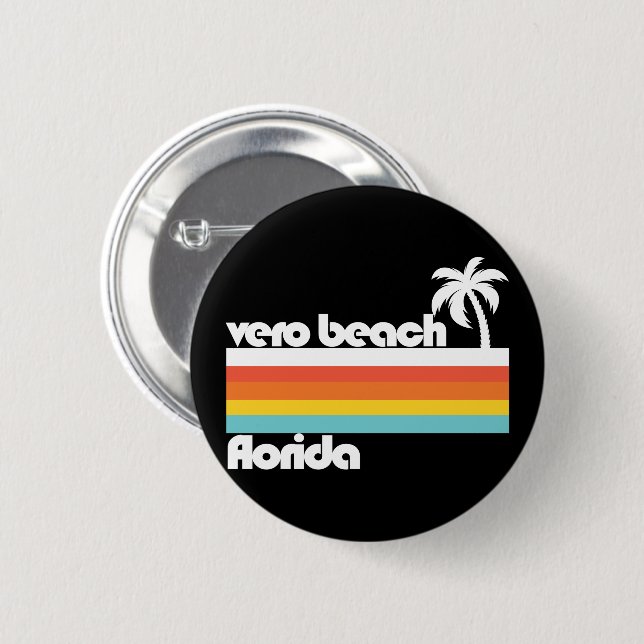 Vero Beach Florida 6 Cm Round Badge (Front & Back)