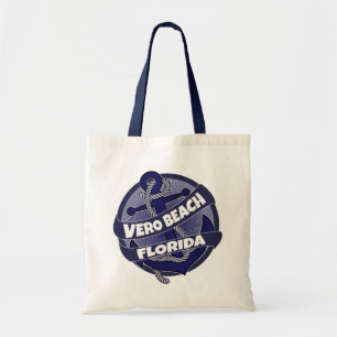 Vero Beach Florida anchor swirl tote bag