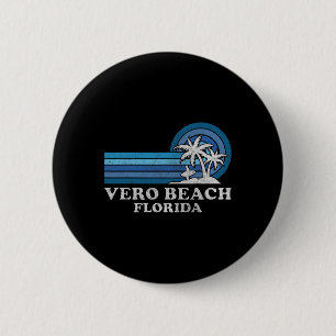 Vero Beach Florida Family Summer Vacation Vintage 6 Cm Round Badge