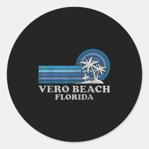 Vero Beach Florida Family Summer Vacation Vintage  Classic Round Sticker