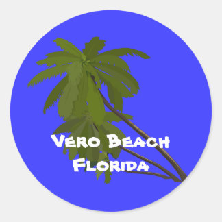 Vero Beach, Florida, Palm Trees Sticker