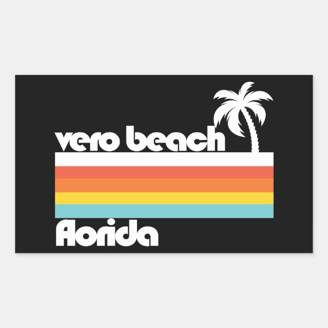 Vero Beach Florida Rectangular Sticker (Front)