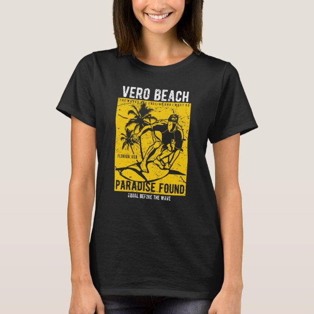 Vero Beach Florida Retro Distressed Style Souvenir T-Shirt (Front)