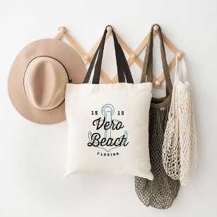 Vero Beach Florida Vintage Logo Tote Bag