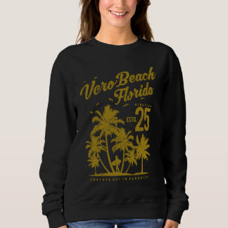Vero Beach Florida Vintage Retro Distressed Souven Sweatshirt