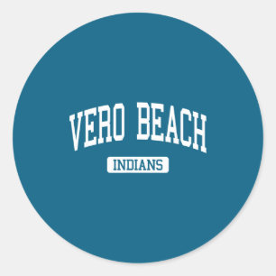 Vero beach high school hs vero beach fl varsity classic round sticker