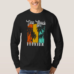 Vero Beach Palm Trees Beach Florida Retro Vacation T-Shirt