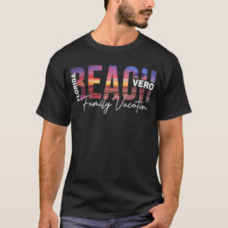 Vero Beach Palm Trees Beach Florida Vacation Famil T-Shirt