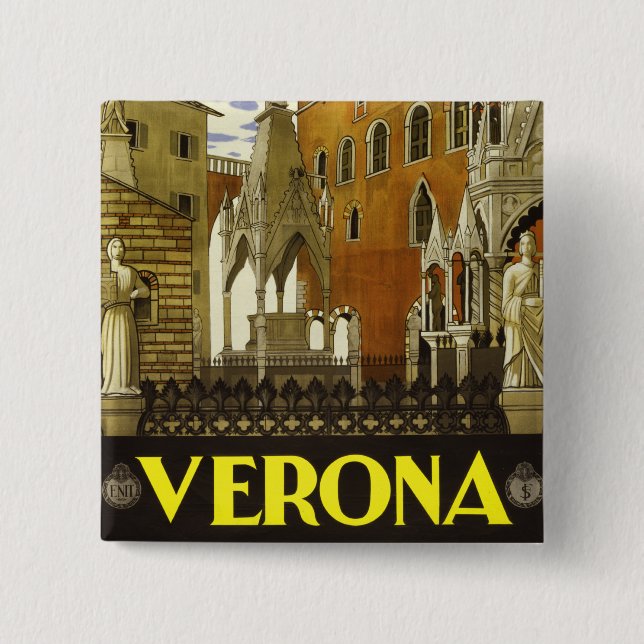 Verona 15 Cm Square Badge (Front)