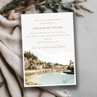 Verona Adige River Italy Watercolor Bridal Shower