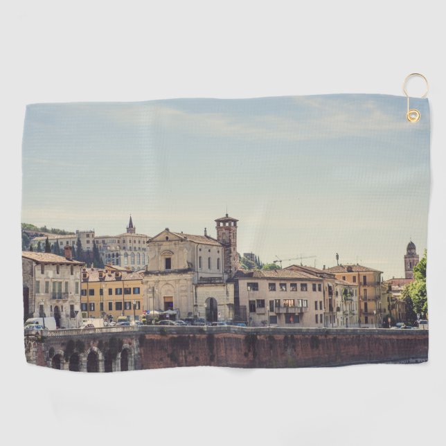 Verona architecture, Italy Golf Towel (Horizontal)
