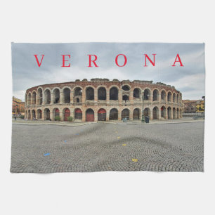 Verona Arena view tea towel