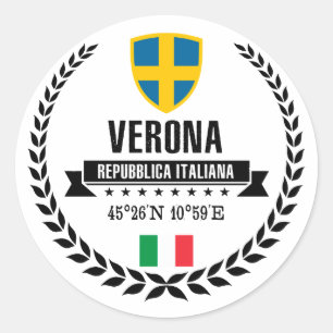 Verona Classic Round Sticker