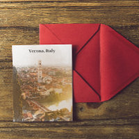 Verona Italy City Silhouette Watercolor Painting