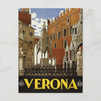 Verona, Italy Vintage style travel postcard