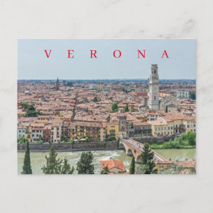 Verona panoramic view postcard