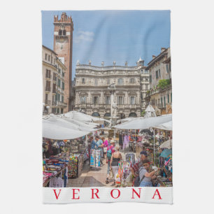 Verona Piazza Erbe tea towel