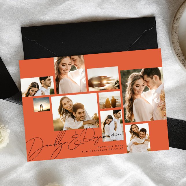 Verona Sunset Collage Multi Photo Save The Date (Creator Uploaded)