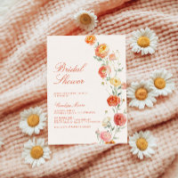 Verona Sunset Orange Bridal Shower Summer Florals