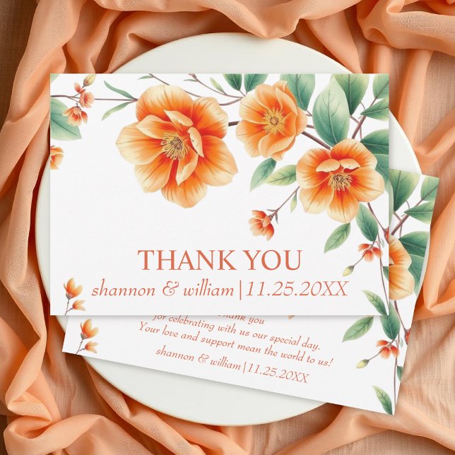 Verona sunset orange flowers wedding Thank You (Creator Uploaded)