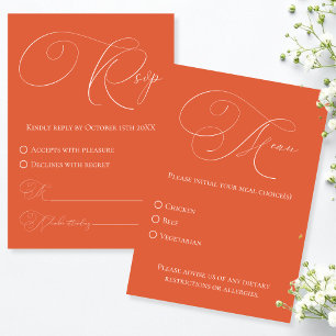 Verona Sunset RSVP with Meal Choice Response Card