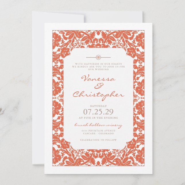Verona Sunset Wedding Invitation (Front)