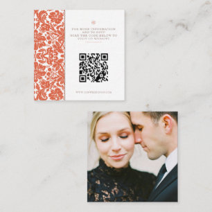 Verona Sunset Wedding QR Enclosure Card