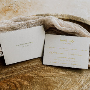 VERONA Sunset Yellow Meal Choice Wedding RSVP Card