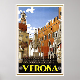 "Verona" Vintage Italian Travel Poster