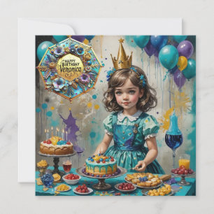 VERONICA ~ Birthday Card ~ Turquoise