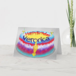 Veronica's Birthday Cake Card