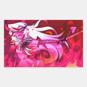Verosika Halloween Slasher   Helluva Boss    Rectangular Sticker