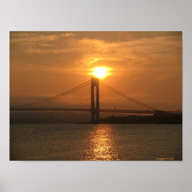 Verrazano bridge from Brooklyn to Staten Island Poster (Front)