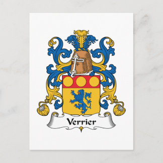 Verrier Family Crest Postcard