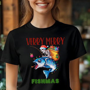 Verry Merry Fishmas Holiday Season Tri-Blend Shirt