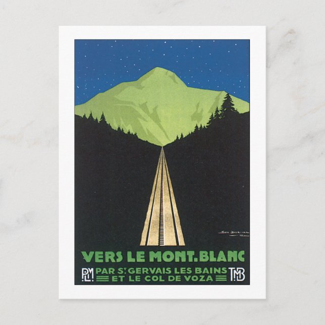 Vers le Mont Blanc Postcard (Front)