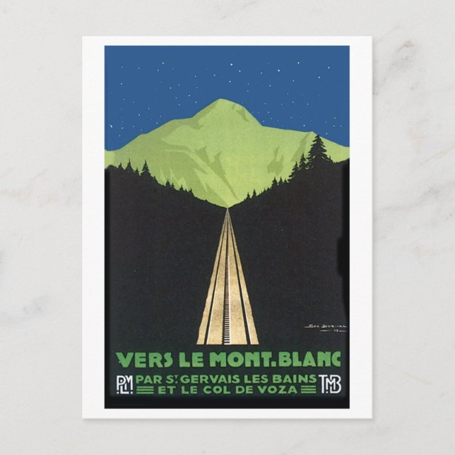 Vers Le Mont. Blanc Postcard (Front)