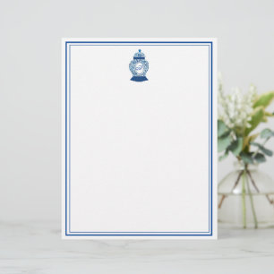 Versailles Chinoiserie Ginger Jar Monogram A Custom Letterhead