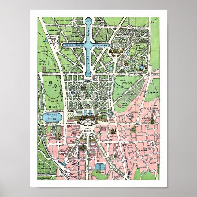 Versailles Map Poster (Front)
