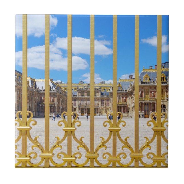 Versailles Palace courtyard through the gate Tile (Front)