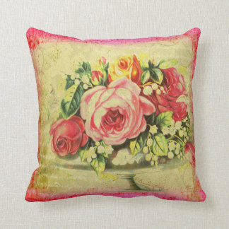 Versailles Roses Throw Pillow